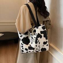 1pc Fashion Student Korean Style One Shoulder Handbag, Large Capacity Commuter Bag, Niche Artistic Tote Bag For Women