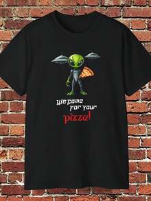 Pizza Alien T-Shirt - Style7 - View 1