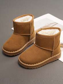 1 Pair Toddler Girls/Boys Soft Sole Anti- Fashion -On Snow Boots, Suitable For Winter