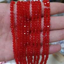 10 串闪亮 4 毫米玻璃珠/节日珠/奥地利玻璃珠/玻璃圆珠/水晶隔珠，适用于手链/项链/脚链/耳环珠宝制作/DIY 散珠 - 彩色 - 查看 13