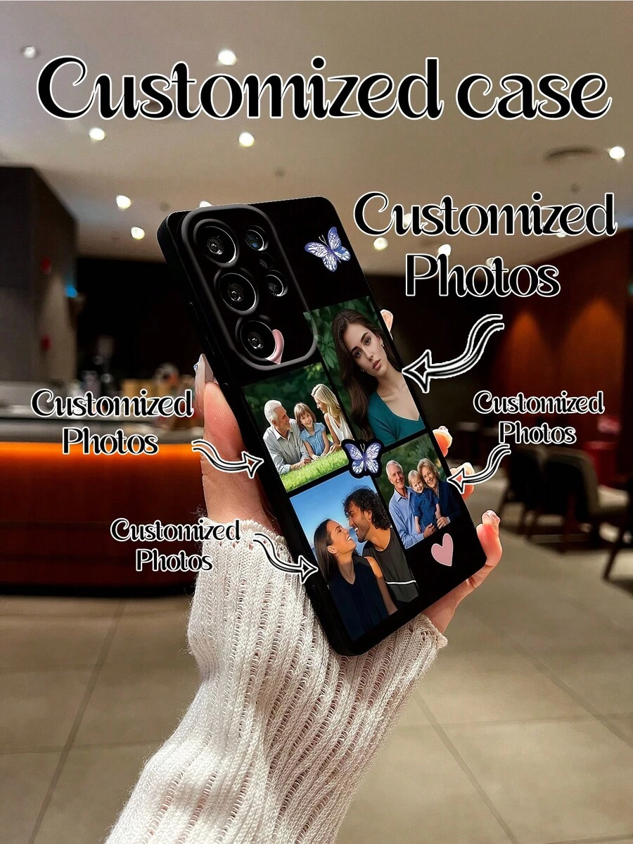 1 pezzo Custodia per telefono in silicone opaco personalizzabile con testo e grafica personalizzata, protezione per lente per Apple 17 Pro Max/16 Pro/15 Pro Max/14 Pro Max/13 Pro Max/A12/A13/A14/A15/A52/A54/A55/13C, OPPO A15/A17, Honor X6A/X7B/X8B/X6, S23 Ultra/S24 Ultra/A52S, VIVO, OPPO, Redmi, Honor, Infinix
