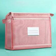 Bolsa de Libros de Gran Capacidad Bolsa de Tutoría de Doble Capa Bolsa de Documentos de Clasificación Bolsa de Almacenamiento Transparente y Portátil - Azul - Ver 9