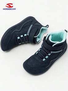 HOBIBEAR Teens Sports Shoes For Boys & Girls, Wide Toe Box, Comfortable Walking Shoes With Hook And Loop, Rubber Sole, Non-, Breathable, Easy To Wear, Suitable For All Seasons, School Shoes - Blue - View 3