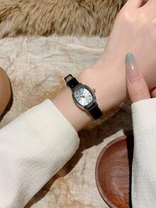 1 Stück SUNLIFEX Damen-Armbanduhr, oval, mit römischen Ziffern, elegant, Quarzwerk, geeignet für den täglichen Gebrauch