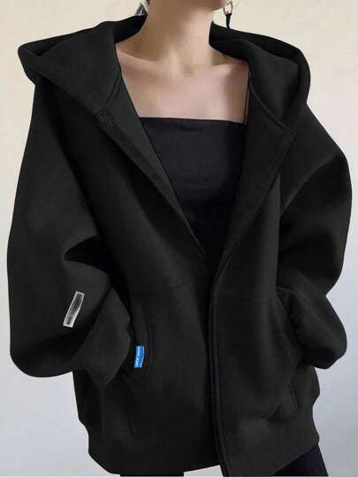 1 قطعة بلوفر كاجوال مراهقات بغطاء رأس مبطن حراريًا، دافئ للربيع والخريف والشتاء