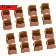 4/8/10/20pcs Silicone Chair Leg Covers, Furniture Feet Protectors, Plastic Material, Non-Slip Rectangular Covers, Suitable For Hardwood Floors, Hardwood Floor Protectors, Prevent Floor Scratches, Rectangular Floor Protector Pads, Non-Slip Chair Pads, Rectangular Design, Simple Furniture Pads, Non-Slip Plastic Base, Wear-Resistant Protective Covers - Multicolor - View 9