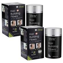 2 Paquetes de Fibras Naturales Capilares de 44g - MX | Disimulan Calvicie, Adherentes y Añaden Volumen a Todo Tipo de Cabello - Negro Estándar - Negro - Ver 1