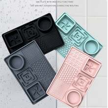 Silicone Non-Slip, Waterproof, Easy To Clean, Multi-Function Suction Cup Pet Bowl, Anti-Spill, Cat & Dog Food Dish