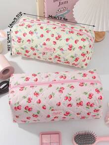 1Pc Cute Strawberry Pattern Print Hair Dryer Storage Bags Hair Curler Storage Bags For Travel Portable Hair Dryer Storage Bag Multifunctional Cosmetic Bag Cosmetic Storage,Hair Care Essential Oil Storage Bag ,Travel Toiletry Bag Handbag Dustproof Large Capacity Electric Curling Wand Straight Plate Clip Protective Cover Hair Dryer Storage Travel Essentials - 彩色 - 查看 10
