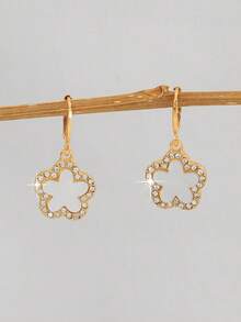 1 Paar modische Ohrringe für Frauen mit Zirkonia-besetztem Vierblatt-Kleeblatt, geeignet für Hochzeit, Bankett, Date, Party und täglichen Gebrauch, vielseitig und elegant