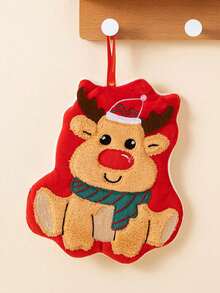 1 件圣诞手巾，悬挂式厨房洗碗布，珊瑚绒加厚吸水速干小毛巾 - 彩色 - 查看 8