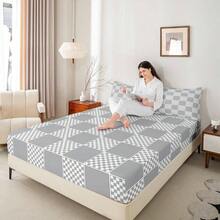 - Juego de ropa de cama de cuadros grises a cuadros para nios, nias, diseo geomtrico moderno de cuadros - Gris - Ver 6