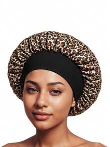 1 pieza Gorro de ducha de doble capa a la moda y resistente al agua, con estampado, adecuado para uso diario de mujeres