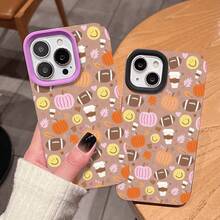 Funda protectora suave de alta calidad con orificios grandes, compatible con los modelos phone 17, 16, 15, 14, 13, 12 y 11 Plus Pro. Disponible en negro clásico, morado, gris y blanco. Ideal para Halloween y Acción de Gracias. - Blanco - Ver 4