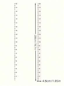 Modern Wall Height Measuring Tape - Durable PC Material, Easy-Read Markings, Writable & Reusable For Room & Wall Decor, Home Decoration, Decor Measurement Tool, Sleek Design, Precision Measurement Tool, Contemporary Decor, High Quality Material, DIY Enthusiasts - Multicolor - View 6