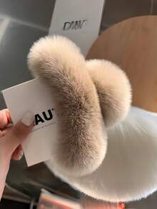 New Popular Extra Large Plush Hair Clip, High-End Plush Hair Clip, Suitable For Women's Valentine's Day Hair Clip, Autumn/Winter Valentine's Day Gift, Fashion Accessory Suitable For Vacation Outfits Elegant Claw Clip Winter Hair Accessories Fashion Hair Clutch