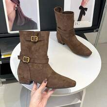 Women Western Boots - 駝色 - 查看 2