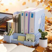 Desktop Book Stand Shelf, Document Organizer Rack, A4 File Holder - Multicolor - View 11