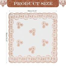 DOCILA Square Veil Women Vintage Embroidered Rose Floral Hair Scarf Sheer Lace Church Mass Mantilla Prayer Head Coverings#SSDD B BJNHMJ