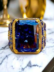 Wholesale Of Oval-Shaped Men's Rings Set With Obsidian And Agate Rings From The Manufacturer