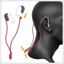 Vivtone Hearing Aid Clip And Anti-Lost Lanyard, Retention Strap For BTE Hearing Aids, Elastic And Stylish