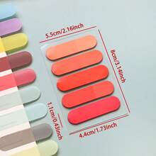 100 张 1 种渐变圆形索引贴纸、透明便签、创意笔记贴纸、荧光便签贴纸和可重复使用的说明贴纸 - 均碼 - 查看 2