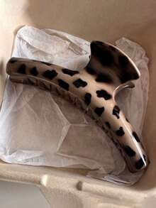 2pcs/1pc Women 4.53in/11.5cm Leopard Print Tortoiseshell Plastic Hair Clips, Fashion Versatile Elegant Minimalist Solid Color Hair Claws, Suitable For Daily, Casual, Party, Commute, Beach, Bun, Ponytail, Washing Face, Makeup, Outfit Accessory Elegant Claw Clip Winter Hair Accessories Fashion Hair Clutch - Multicolor - View 2