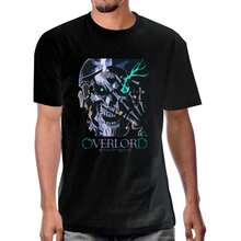 Skull Anime Overlord Ainz Ooal Gown Graphic T-Shirt An Haruku Style Short Sve Man Tshirt Hip Hop Y2K Cotton Wo S.Jpg - màu đen - Xem 1