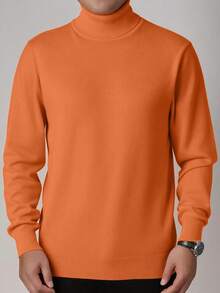 GRDR 秋冬新款高领套头毛衣，休闲针织上衣，日常穿着