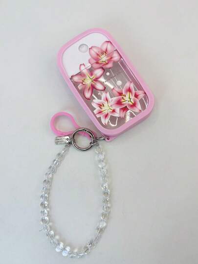 1pc 50ml Apple Card Mist Spray Bottle, Portable Hydrating Mist Bottle With White Chain, Compact And Easy To Carry