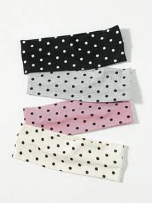 Women Bandana 1pc Women's Polka Dot Print Wide Elastic Headband, Makeup Washing Headband, Sports Headband For Beach, Holiday, Gift Hair Band Turban Headband Sweatband Fashion Hair Accessories, Hairband Fall Winter For Vacation Outfits Woman Elegant Scarf - Multicolor - View 16
