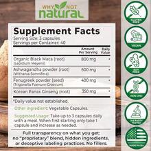 4-In-1 Herbal Blend Capsules (Maca . Ashwagandha . Fenugreek . Ginseng) - 1bottle - View 2