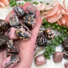 1/3/5pcs Polished Natural Red Calcite Tumbled Stones - Suitable For Aquarium Decor, Bonsai Planter Decoration - Rhodonite - View 10