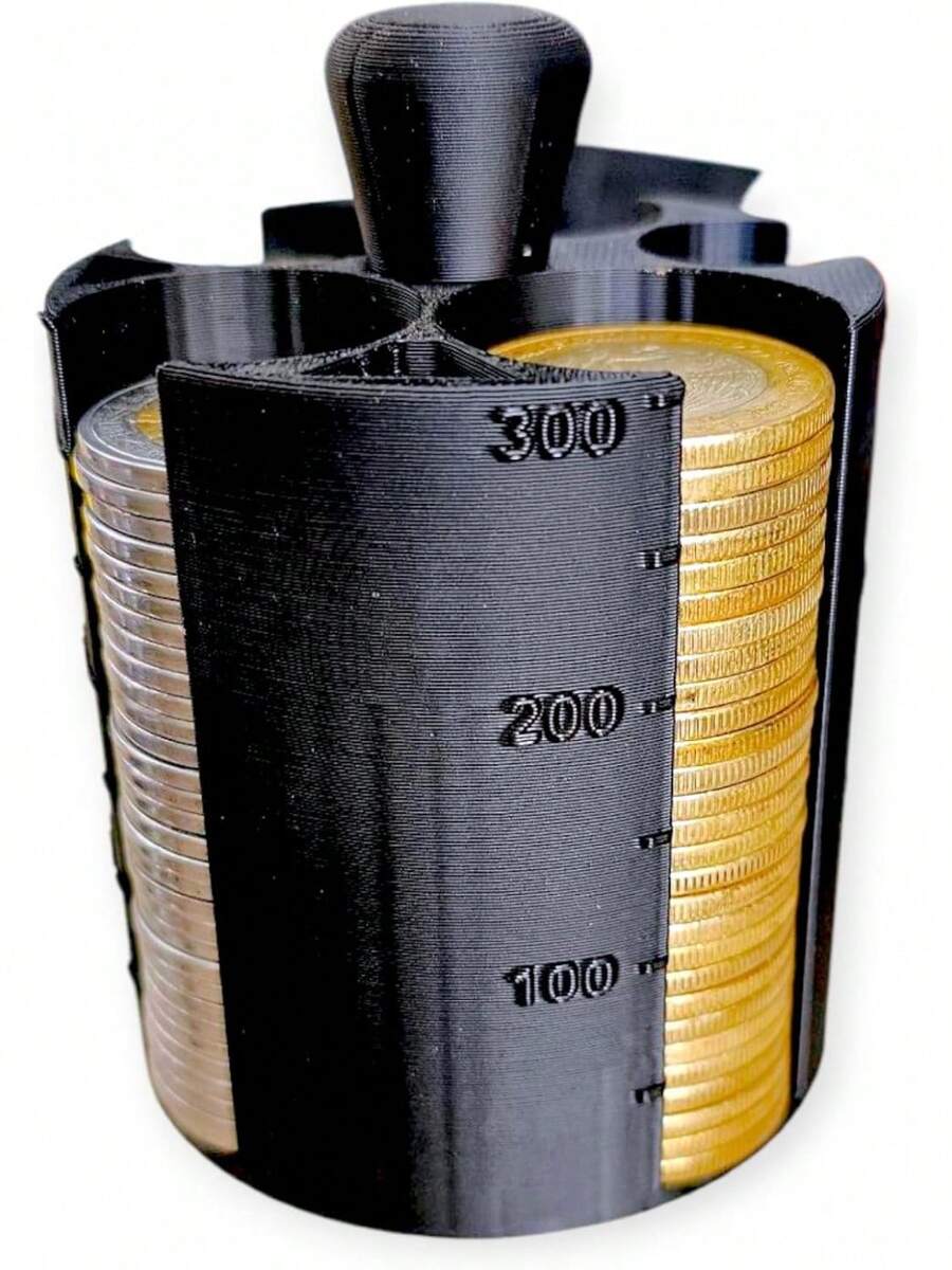 Organizador de Monedas para Auto, Dispensador de Monedas con Medidor, Soporte para Peso Mexicano