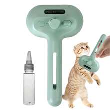 1 Pc Cat Steam Brush, 3 In 1 Cat Brush For Shedding & Grooming, Water Brush For Cats Dogs, Pet Hair Removal Comb For Long Short Haired Small Animal, Self Cleaning Slicker Brush With Release Button, Cat/Dog Steam Brush, Cat Bath Brush, Pet Steam Brush, Cat Brush With Water - Pet Spray Hair