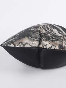 1 件现代简约几何白金黑图案涤纶提花方形抱枕套，适用于客厅、书房、卧室、户外、家居装饰，45 厘米 * 45 厘米、50 厘米 * 50 厘米、30 厘米 * 50 厘米（无枕芯） - 黑色 - 查看 5