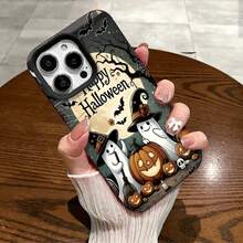 Funda protectora suave de alta calidad con orificios grandes, compatible con los modelos phone 17, 16, 15, 14, 13, 12 y 11 Plus Pro. Disponible en negro clásico, morado, gris y blanco. Ideal para Halloween y Acción de Gracias. - Gris - Ver 3