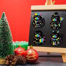 CY2CSIDE Halloween Duck Scratch Cards - 60PCS Halloween Duckies Ornament Scratch Card Set Duck Magic Arty Color Kit School Party Activity Party Favors - Vịt Halloween - Xem 4