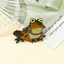 1 Pc Fantasy Cartoon Animal Brooch Classic Frog Shaped Enamel Pin Backpack Clothing Jewelry Metal Badge Accessories A Gift For Friends