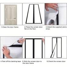 1pc AIYYIPA Transparent Magnetic Door Curtain - Auto-Closing Thermal Insulation EVA Door Divider, Suitable For Home & Office, Easy-To-Clean Surface, Seamless Fabric Design, Simple Installation, Modern Home Decor - Multicolor - View 10