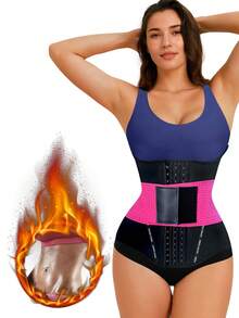 2-Layer Waist Trainer, Compression Waist Trimmer Belt For Workout, Running, Fitness - Sweat Enhancing, Waist Shaping