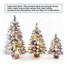 1pc Christmas Essential. Sleek Bullet-Shaped, Covered In Fine Flocked, With A Wooden Base. 45cm Stands Neatly On The Tabletop, 60cm Stands Elegantly In The Corner, 75cm Fits On The Windowsill - All Sizes Hold A Fluffy Winter Vibe. The Non-Lit Version Leaves Space For You To Hang Ornaments And Tie Ribbons. The Little Ceremonial Touch Of Christmas Is Hidden In This Flocked Tree That Allows You To Customize. Home Decor Christmas Decorations Room Decor