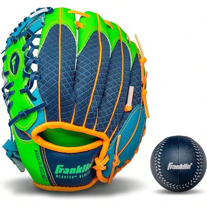 Juego de guante y pelota de Teeball deportivo - Guante de Teeball Meshtek y pelota de béisbol de espuma - 9.5