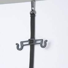 Flip Flop Rack Organizer Holds 9 Pairs Over Door Organizer Space Saving Shoe Rack Adjustable Hooks Organize Flip Flops, And Oofos Black - ban đầu - Xem 5