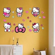 1 miếng dán tường Sanrio Hello Kitty, miếng dán tường, miếng dán cửa sổ, miếng dán DIY có thể tháo rời, thích hợp để trang trí tường phòng ở, trang trí cửa sổ kính, tủ lạnh, trang trí cửa sổ ô tô, trang trí tường phòng trò chơi - Nhiều màu - Xem 1
