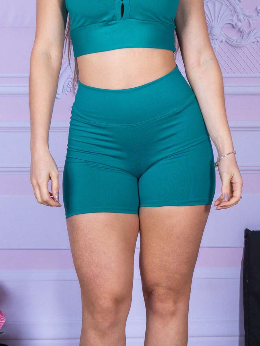 Women's Gym Shorts Fitness Or Everyday Shorts - 綠池 - 查看 1