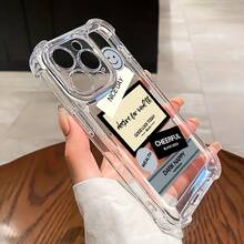 Nueva funda de gel suave transparente anticaídas de cuatro esquinas con texto artístico impreso, ideal para Halloween. Compatible con las series 11, 12, 13, 14, 15, 16 Pro y las series A05, A15, A25, A35, A55, S23, S24 Ultra, 17 y 17 Pro. 17 Pro, 76 Pro. Fashio - Colores mixtos 1 - Ver 9