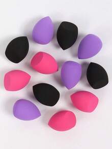 12 pezzi Spugne per trucco assorbenti d'acqua, senza lattice, in poliuretano assorbente, adatte per fondotinta liquidi, in crema e in polvere, disponibili in vari colori