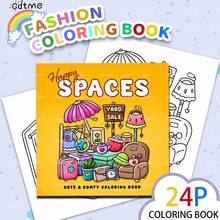 GDTME Otoño acogedor: 1 libro, 24 páginas en su interior, papel perla de 120g mejorado y engrosado. Diseñado para adultos y niños, con patrones lindos y líneas simples para aliviar el estrés y las emociones, regalo ideal para reuniones familiares, fiestas, Halloween, Acción de Gracias, Navidad, perfecto para decoración de habitaciones, 7.9*7.9 pulgadas.