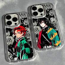Ute Anime Demons Slayers Phone 17 16E 15 14 13 12 11 Pro Plus Transparent Soft Coverchristmasfall Phone Casephone 17halloween Accessories - 混合顏色 - 查看 1